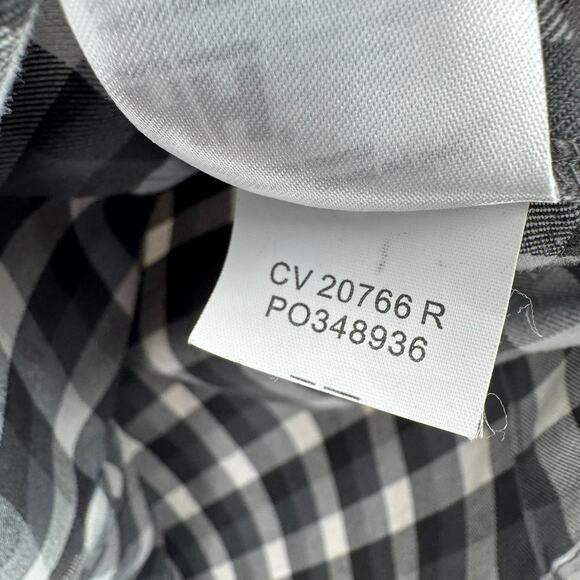 Helly Hansen Checkered Flannel Shirt Womens M Gray White Mammoth Embroidered - Picture 10 of 13